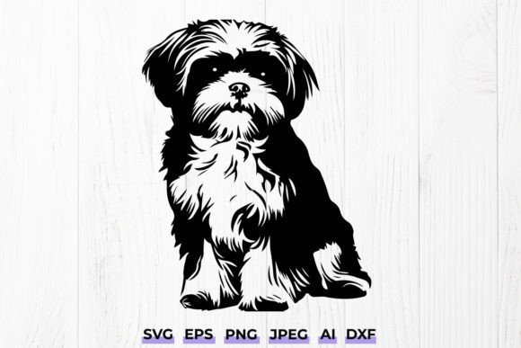 Download Shih Tzu Dog Silhouette Svg Pet Portrait - Premium Resources