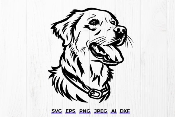 Download Golden Retriever Dog Svg - Pet Portrait - Premium Resources
