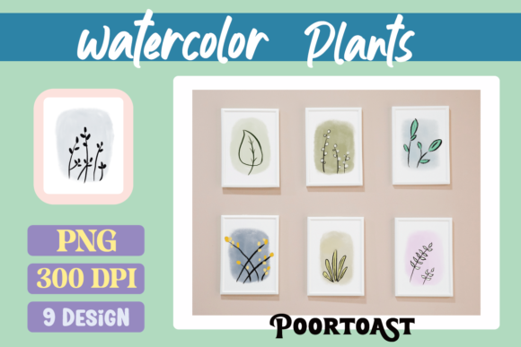 Download Watercolor Plants Set Clipart - Clip Collection