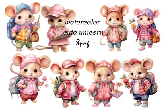 Download Cute Mouse Sublimation Clipart Bundle - Clip Collection