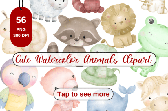 Download Cute Watercolor Animals Clipart Bundle - Clip Collection