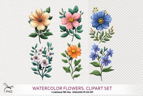 Download Watercolor Flowers Cliparts - Clip Collection
