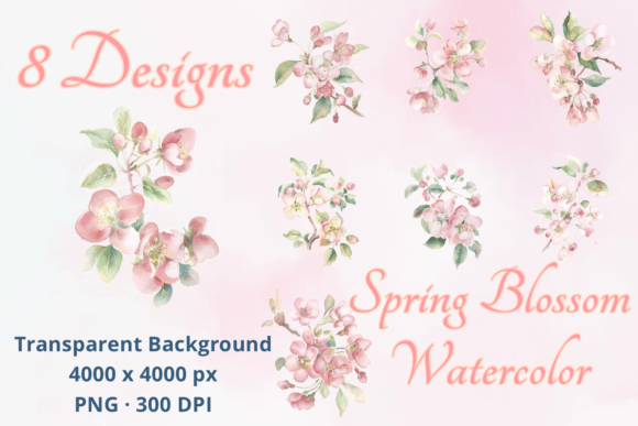 Download Delicate Floral Watercolor Clipart Set - Clip Collection