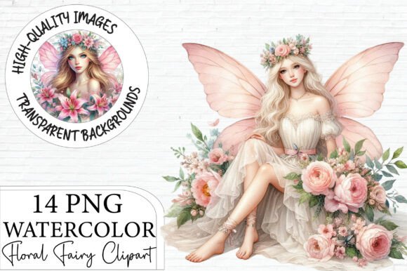 Download Watercolor Floral Fairy Clipart Bundle - Clip Collection