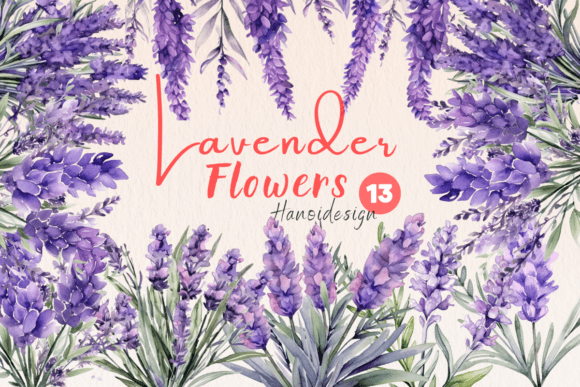 Download Lavender Flowers Watercolor Cliparts - Lavender flowers watercolor clipart Collection