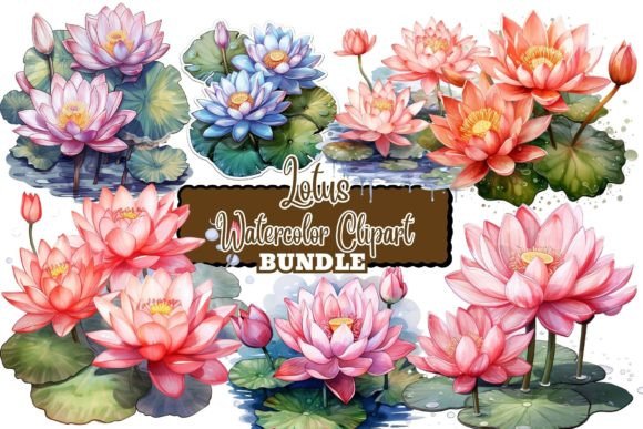 Download Watercolor Lotus Clipart - Clip Collection