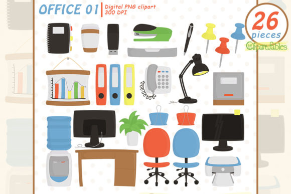 Download HOME OFFICE Clipart, Work Supplies - Clip Collection