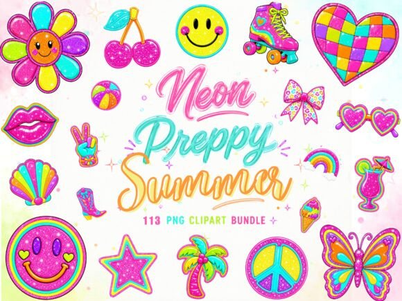Download Neon Summer Png Bundle Summer Clipart - Clip Collection