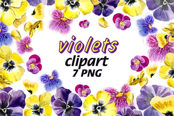Download Violets Watercolor Clipart - Clip Collection