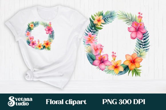 Download Hibiscus Flower Wreath Clipart PNG - Clip Collection