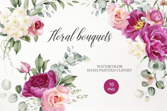 Download Watercolor Floral Bouquet Clipart PNG - Clip Collection