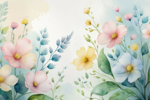 Download Watercolor Floral Background Wallpaper - Watercolor floral background Collection
