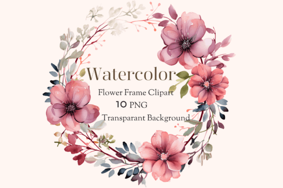 Download Watercolor Flower Frame Clipart - Clip Collection