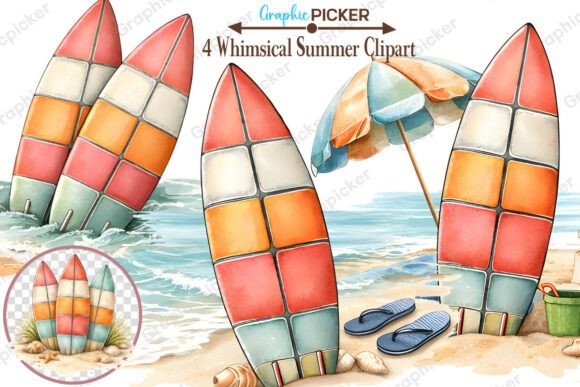 Download Whimsical Summer Beach Seasonal Clipart - Clip Collection