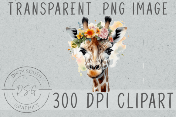 Download Floral Watercolor Giraffe Clip Art - Clip Collection