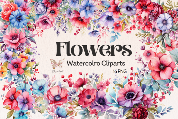 Download Watercolor Flowers Cliparts - Clip Collection