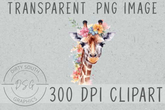 Download Watercolor Floral Giraffe Clip Art - Clip Collection