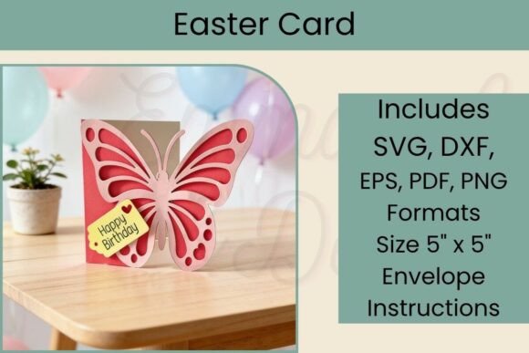 Download 3D Butterfly Birthday Card SVG Cut File - Card Collection