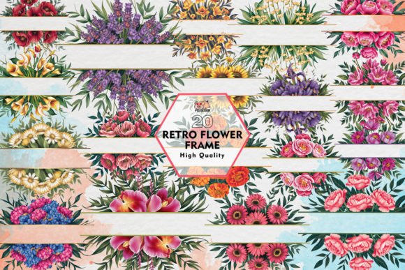 Download Retro Flower Frame Clipart PNG Graphics - Clip Collection